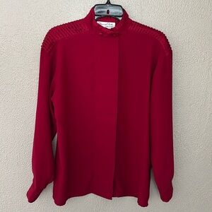 Women’s OSCAR DE LA RENTA Polyester Jacket Womens Clergy Chef Fashion 6 Red
